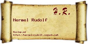 Hermel Rudolf névjegykártya